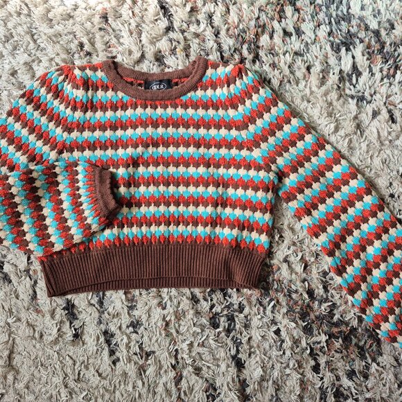 Colorful Patterned Women's Sweater - Picture 2 of 7